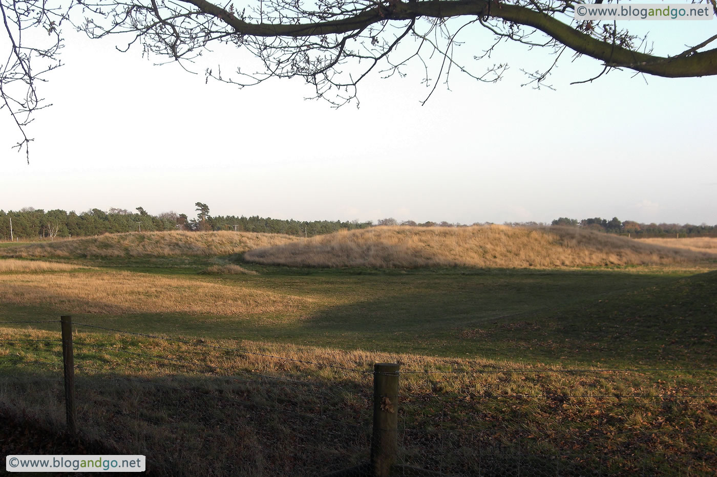 Sutton Hoo - Burial mounds from viewing platform